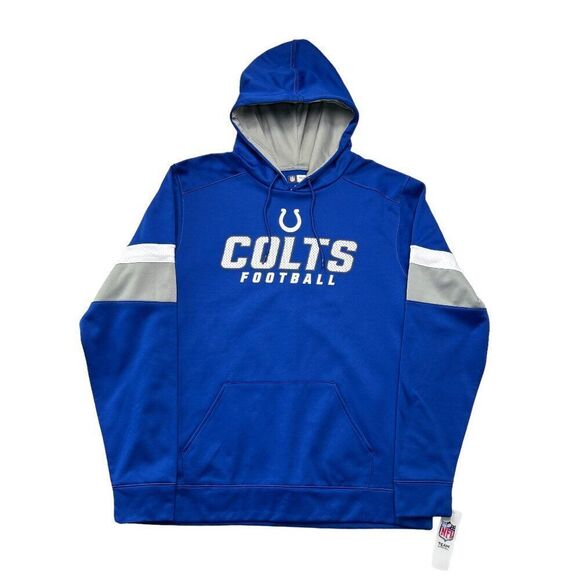 NFL Team Apparel Men's Indianapolis Colts Football Performance Hoodie - Picture 1 of 12
